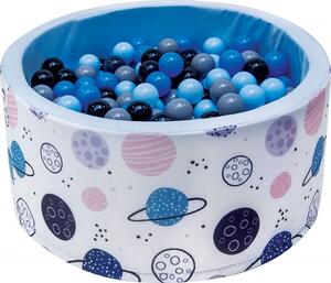Bazén pro děti 90x40cm - planety, modrý s balónky