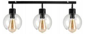 BERGE LED nastavitelné stropní svítidlo 3xE27 LOFT - průhledná koule