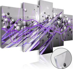 Obraz výbuch abstrakce na akrylátovém skle - Purple Strike - 200x100