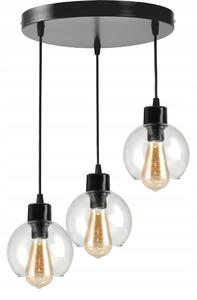 BERGE LED stropní svítidlo 3xE27, průhledná skleněná koule