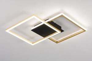 Stropní LED svítidlo Canetra Black and Gold 420 (LMD)