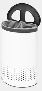 Brabantia Koš na prádlo Selector -55L bílý, šedé plastové víko