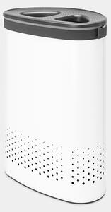 Brabantia Koš na prádlo Selector -55L bílý, šedé plastové víko