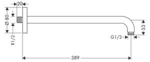 Hansgrohe Sprchové rameno 38,9 cm, chrom 27413000