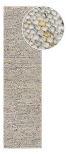 Krémový ručně tkaný běhoun s příměsí vlny 60x230 cm Minerals – Flair Rugs