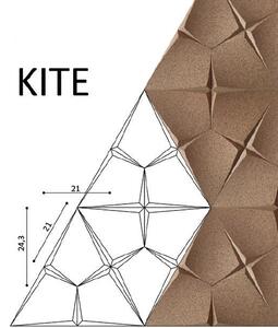 Nástěnné korkové panely Kite 3D přírodní