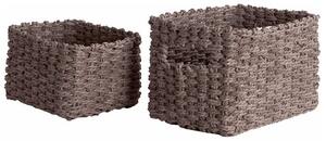 Set pletených košíků Compactor Lisou, 2 ks, šedá