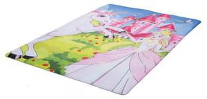 Vopi | Dětský koberec Fairy tale 631 princess, růžový/zelený/modrý