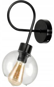 BERGE LOFT LED nástěnné stropní svítidlo 1xE27 průhledná skleněná koule