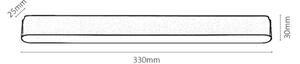 Rabalux 70102-LED Str. svíti. do 1-fáz. lišt. sys. LiTrack LED/16W/24V 33 cm