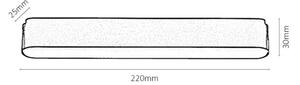 Rabalux 70101-LED Str. svíti. do 1-fáz. lišt. sys. LiTrack LED/12W/24V 22 cm
