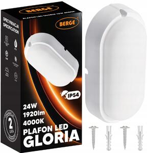 BERGE Přisazené stropní LED svítidlo 24W - neutrální bílá