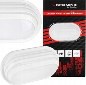 Germina Přisazené stropní LED svítidlo bílé 24W - IP44 - neutrální barva
