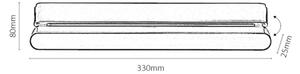 Rabalux 70118-LED Str. svíti. do 1-fáz. lišt. sys. LiTrack LED/16W/24V 33 cm