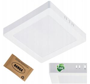 BERGE Přisazený čtvercový LED panel 18W - 1980lm - neutrální barva