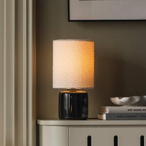 Globen Lighting stolní lampa Florian, bílá/černá, výška 39 cm, Bílá / opál, Obývací pokoj / jídelna, Textil / tkanina / hedvábí, stojací lampa