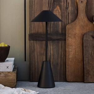 Globen Lighting Akumulátorová venkovní stolní lampa Cannes, černá, IP54, stmívatelný, Černá, Obývací pokoj / jídelna, Plast, Skandinávský