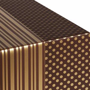 Serviteur Oboustranný balicí papír Brown Dots & Stripes- 5 m SRT125