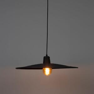 Černé ratanové závěsné světlo ZUIVER BALANCE 60 cm