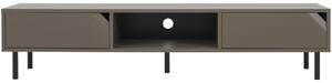 Matně hnědý lakovaný TV stolek Tenzo Corner 176,5 x 43 cm