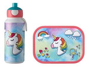 Sada dětského svačinového boxu a láhve na vodu Mepal Unicorn