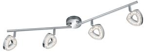 Bodové LED svítidlo TOURS chrom, šířka 80 cm
