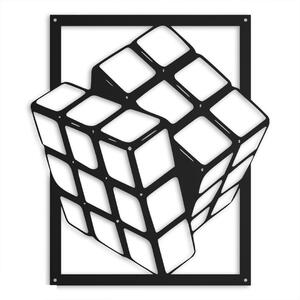Kovová nástěnná dekorace Rubikova kostka 59 x 66 cm