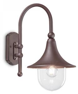 Ideal Lux 246826 zahradní nástěnná lampa Cima 1x60W | E27 | IP43 - kávová