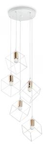Ideal Lux 237671 zavěšený stropní lustr Ice 5x60W | E27 - bílý