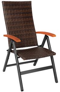 Tectake 404571 zahradní židle ratanová melbourne - hnědá