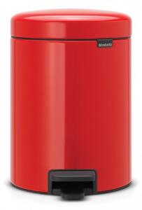 Brabantia Pedálový odpadkový koš newIcon - 5 L, zářivě červená