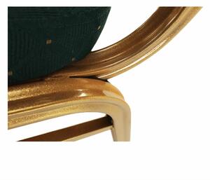 Stohovatelná židle, zelená/zlatý nátěr, ZINA 3 NEW