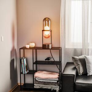 Pille LED stolní lampa šedá/růžová