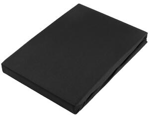 BOXSPRINGOVÉ PROSTĚRADLO, žerzej, černá, 90/220 cm Novel - Prostěradla