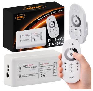 Stmívač LED pásků 12V 24V MONO dotykový dálkový ovladač 18A ovladač