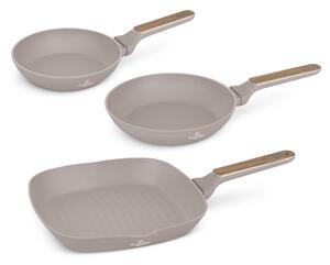 Sada pánví s titanovým povrchem 3 ks Taupe Nordic Collection