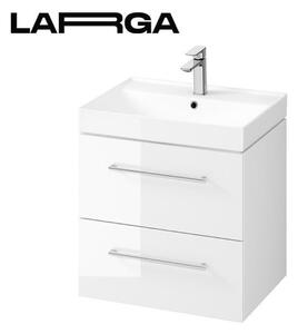 Koupelnová skříňka pod umyvadlo Cersanit LARGA 59,4x57,2x44,4 cm bílá lesk S932-070