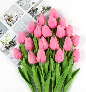 Bytová dekorace - kytice umělých tulipánů Balení: 5 ks, Barvy: K05 RŮŽOVÁ