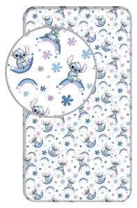 Jerry Fabrics Bavlněné napínací prostěradlo 90x200 + 25 cm - Lilo and Stitch "Rainbow"