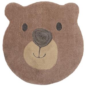 Flair Rugs koberce Kusový koberec Zest Kids Bear Face Brown - 70x70 cm