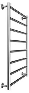 Koupelnový žebříkový radiátor INOX FLAT 163W/230V 77x53 cm nerez/lesklý chrom