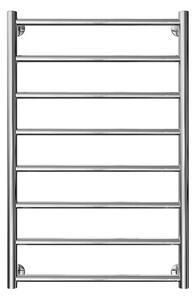 Koupelnový žebříkový radiátor INOX FLAT 163W/230V 77x53 cm nerez/lesklý chrom