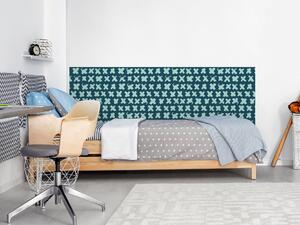 FUGU Křížky blue - ochrana stěny za postel Varianta ochrany zdi: Delší strana postele 200x65 cm
