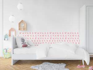 FUGU Křížky pink - tapeta za postel