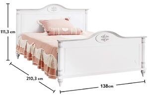 Studentská postel Carmen 120x200cm - bílá