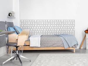 FUGU Křížky grey-white - ochrana za postel Varianta ochrany zdi: Delší strana postele 200x65 cm