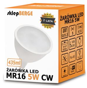 LED žárovka 12V - MR16 - 5W - 435 lm - studená bílá MILIO