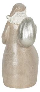 Dekorativní soška Santy se zvířátky s LED osvětlením - 8*7*17 cm