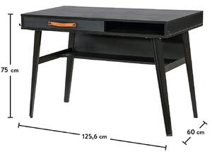 Jednoduchý psací stůl Nebula - šedá/černá
