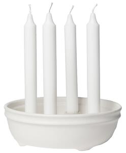 Adventní svícen ERNST - Glazed Nature White EF422